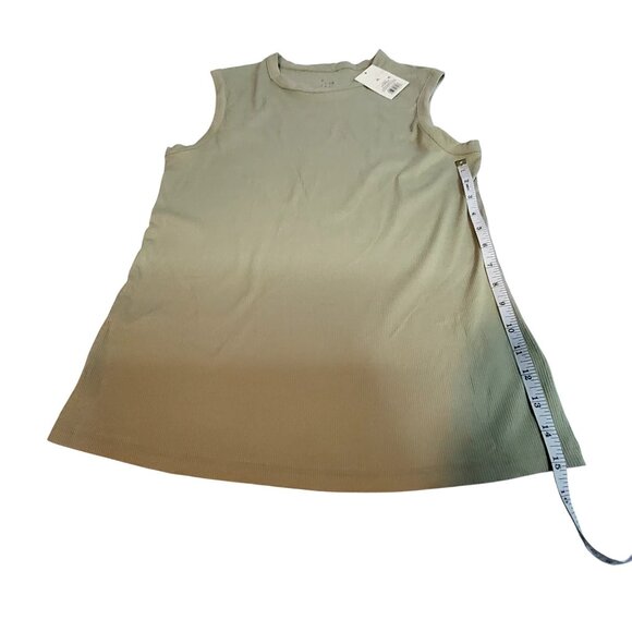 A New Day Light Green Sleeveless Ribbed Top Size XL Cotton Blend Comfortable fit - Picture 6 of 8